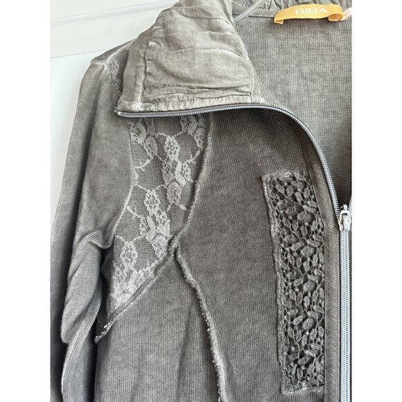 Biba Womens Medium Olive‎ Green Cotton Zip Casual Jacket - Picture 3 of 11